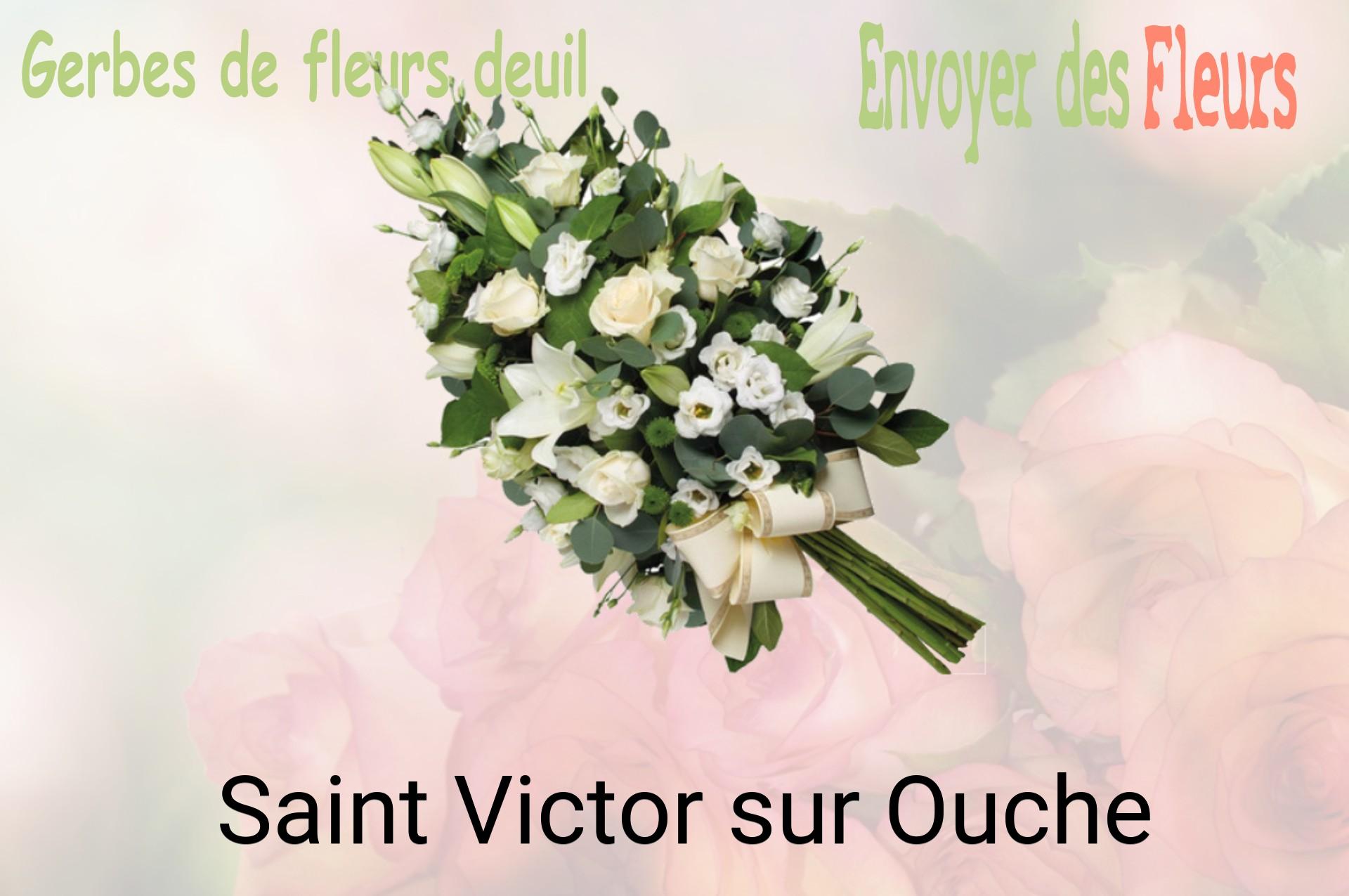 Gerbe de fleurs de deuil livrée à Saint-Victor-sur-Ouche